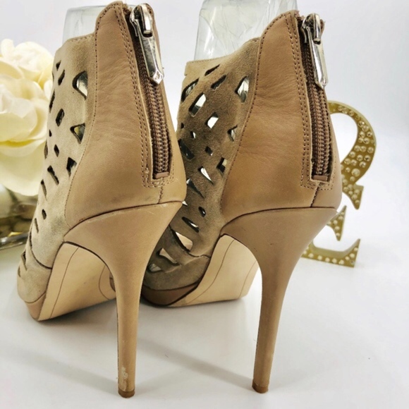 Sam Edelman Cut Out Suede Ankle Boots Booties - Picture 5 of 6